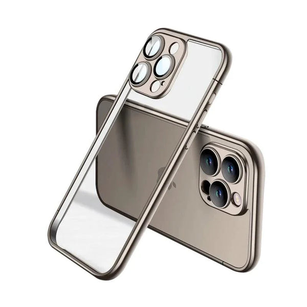 Case iPhone Galvanizada com Moldura Removível e Proteção de Câmera - Loja Área 51